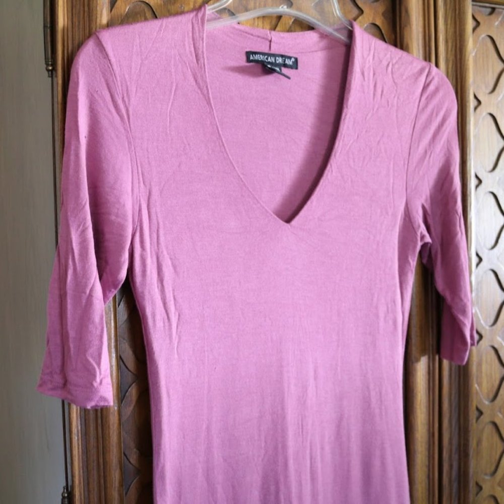 🌟FREE with purchase🌟 American Dream V-Neck Fitted Midi Dress  - Size XS - Picture 4 of 14